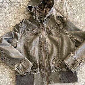 Zenim Gray Patterned Lining Jacket